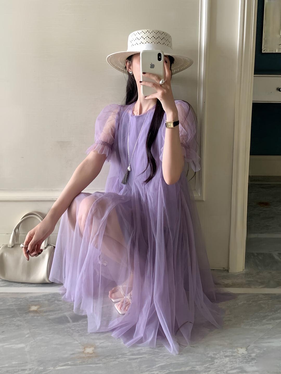【dress】チュールワンピース      K0580