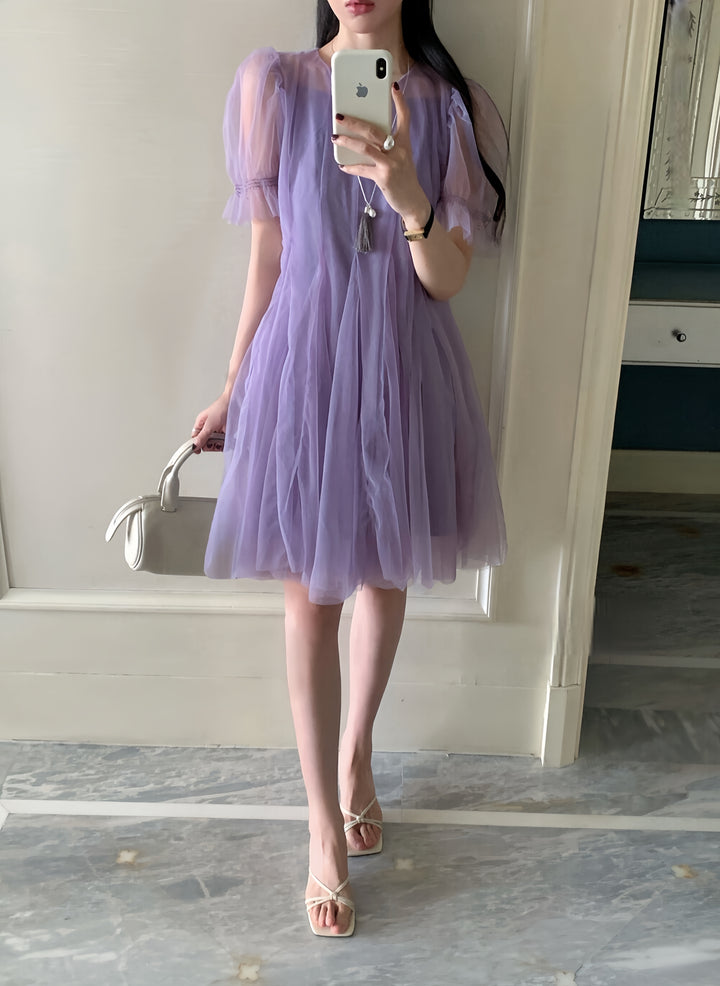 【dress】チュールワンピース      K0580