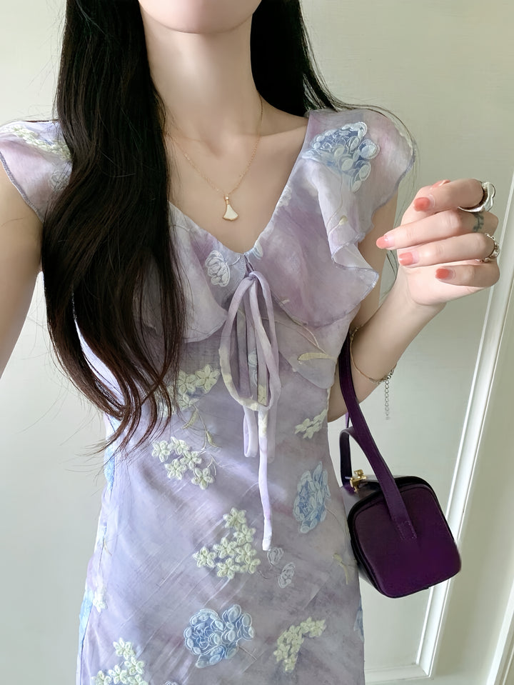 【dress】フリルロングワンピース      K0581