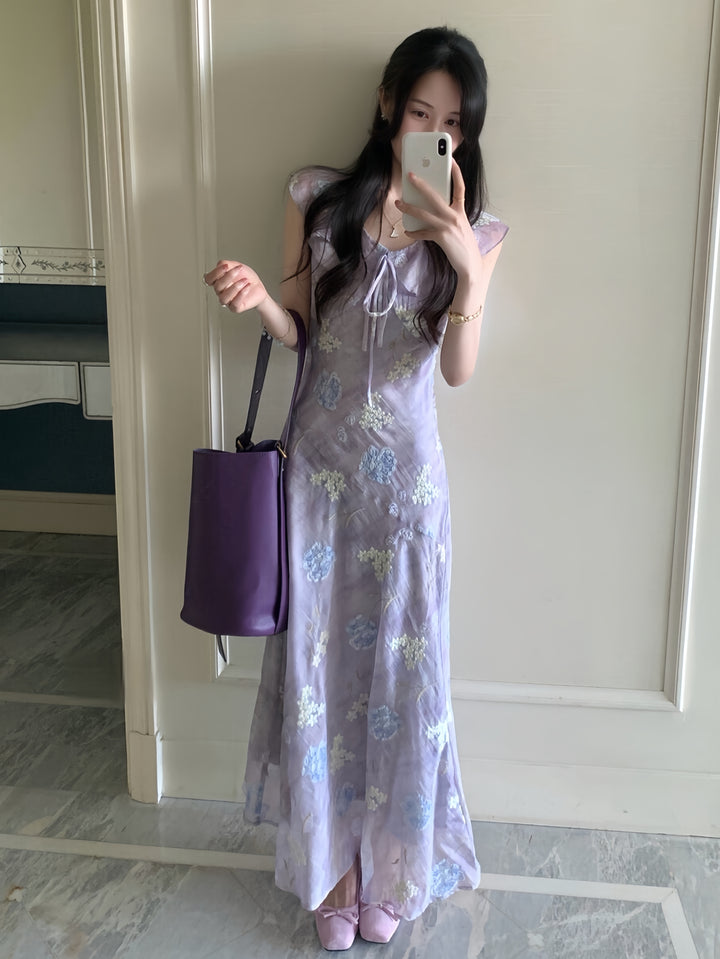 【dress】フリルロングワンピース      K0581