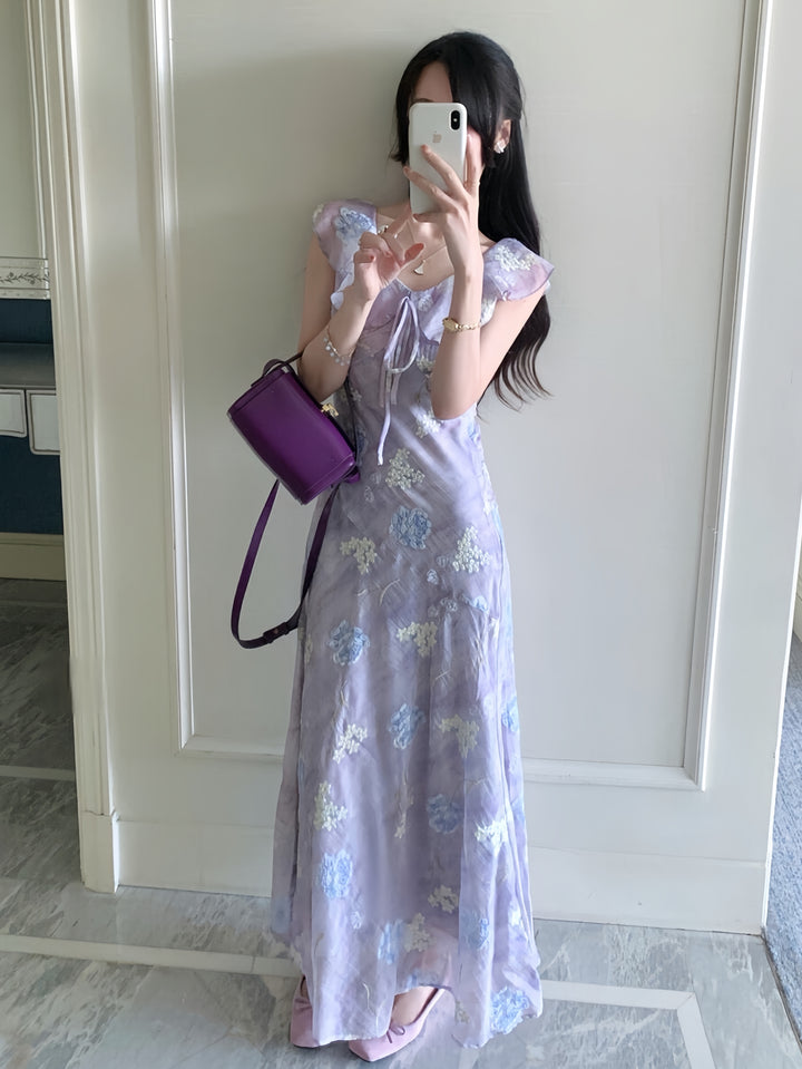 【dress】フリルロングワンピース      K0581