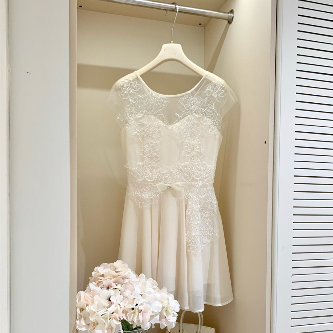 【dress】レースドッキングミニワンピース　N3632