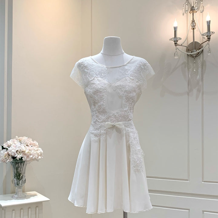 【dress】レースドッキングミニワンピース　N3632