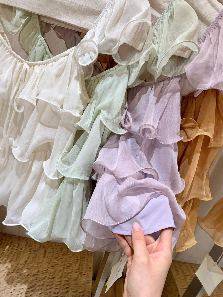 【tops】ティアードフリルブラウス   N3636