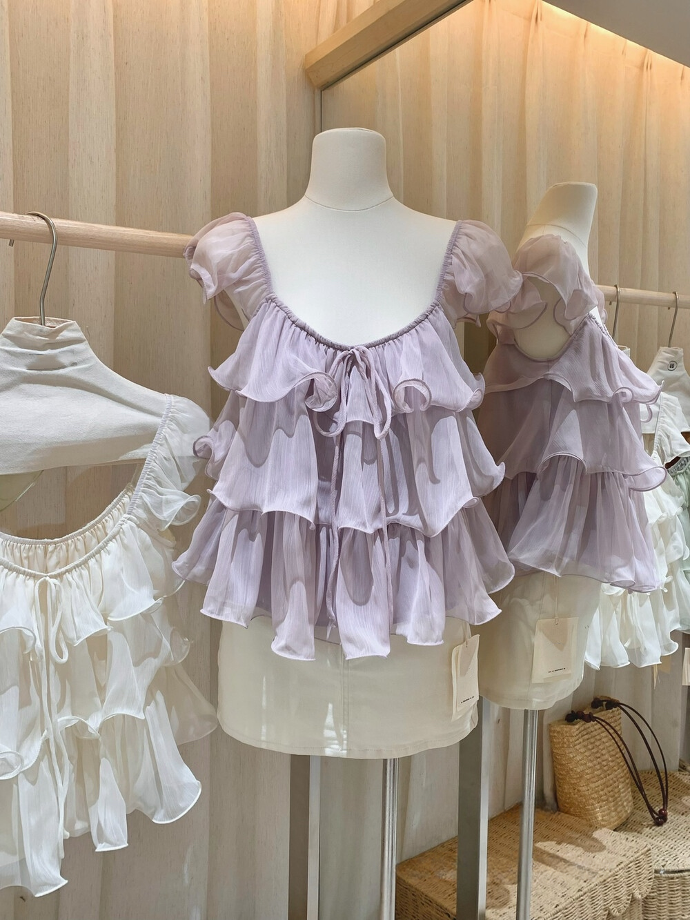 【tops】ティアードフリルブラウス   N3636
