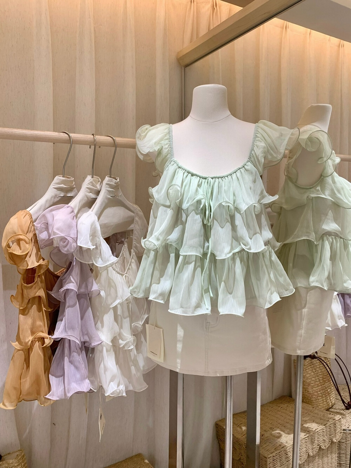 【tops】ティアードフリルブラウス   N3636