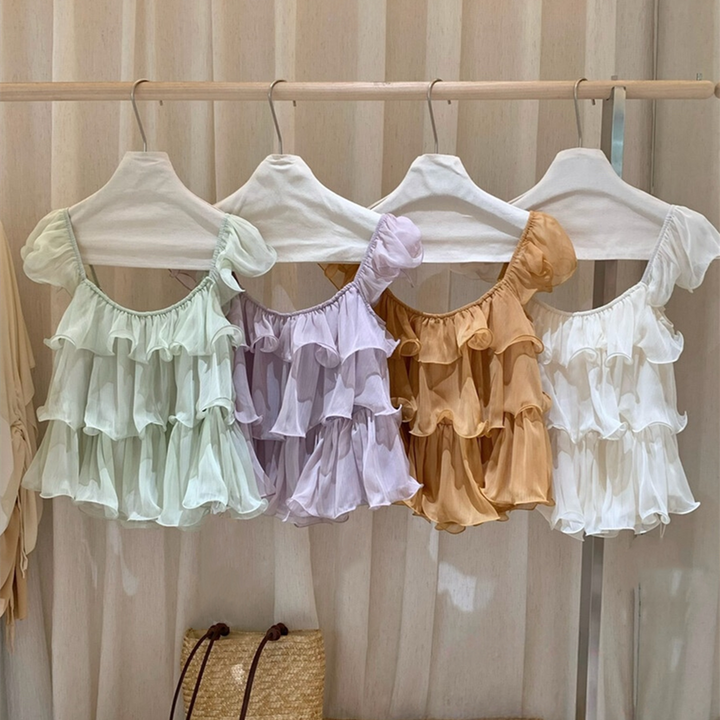 【tops】ティアードフリルブラウス   N3636