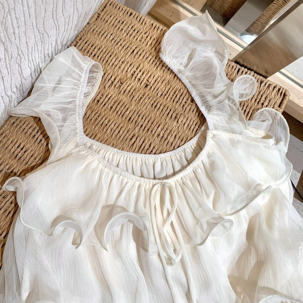 【tops】ティアードフリルブラウス   N3636