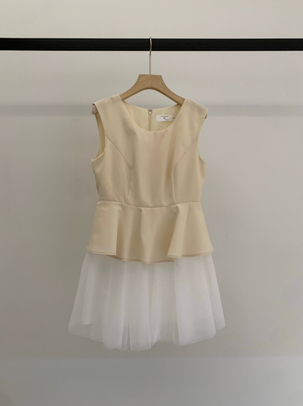 【set】フロントリボンボレロ×チュールドッキングミニワンピースセット   N3637