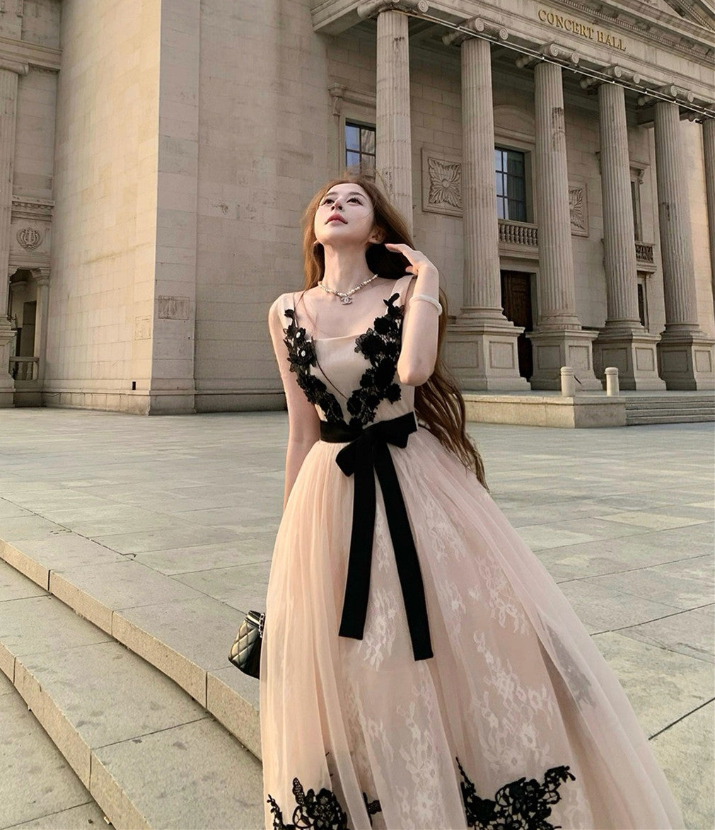【dress】レースチュールロングワンピース＆ミニワンピース　N3638