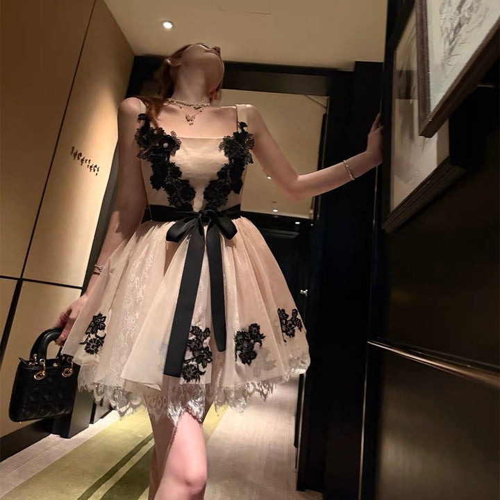 【dress】レースチュールロングワンピース＆ミニワンピース　N3638