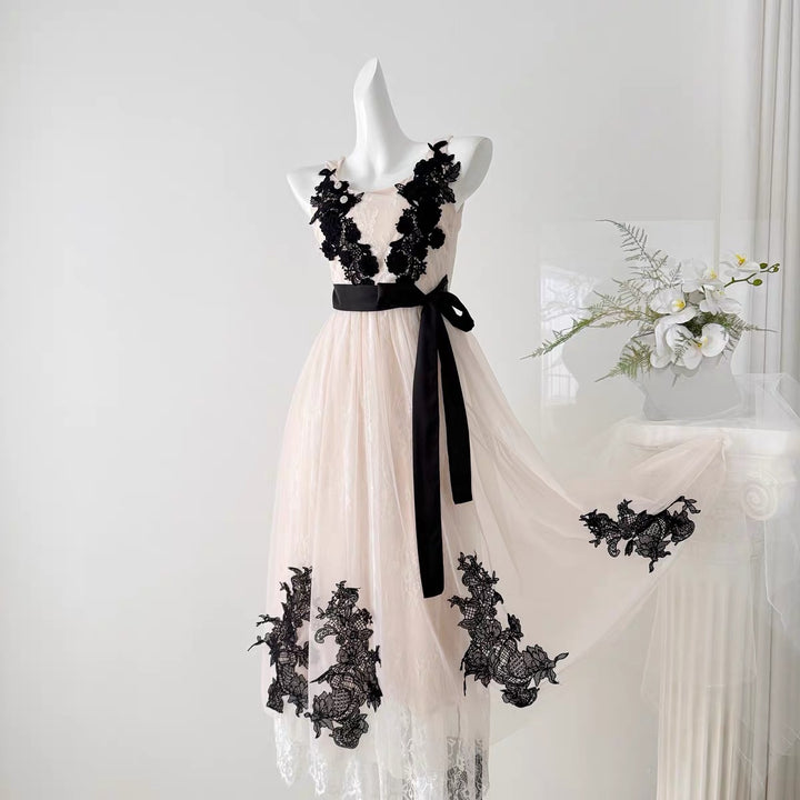 【dress】レースチュールロングワンピース＆ミニワンピース　N3638