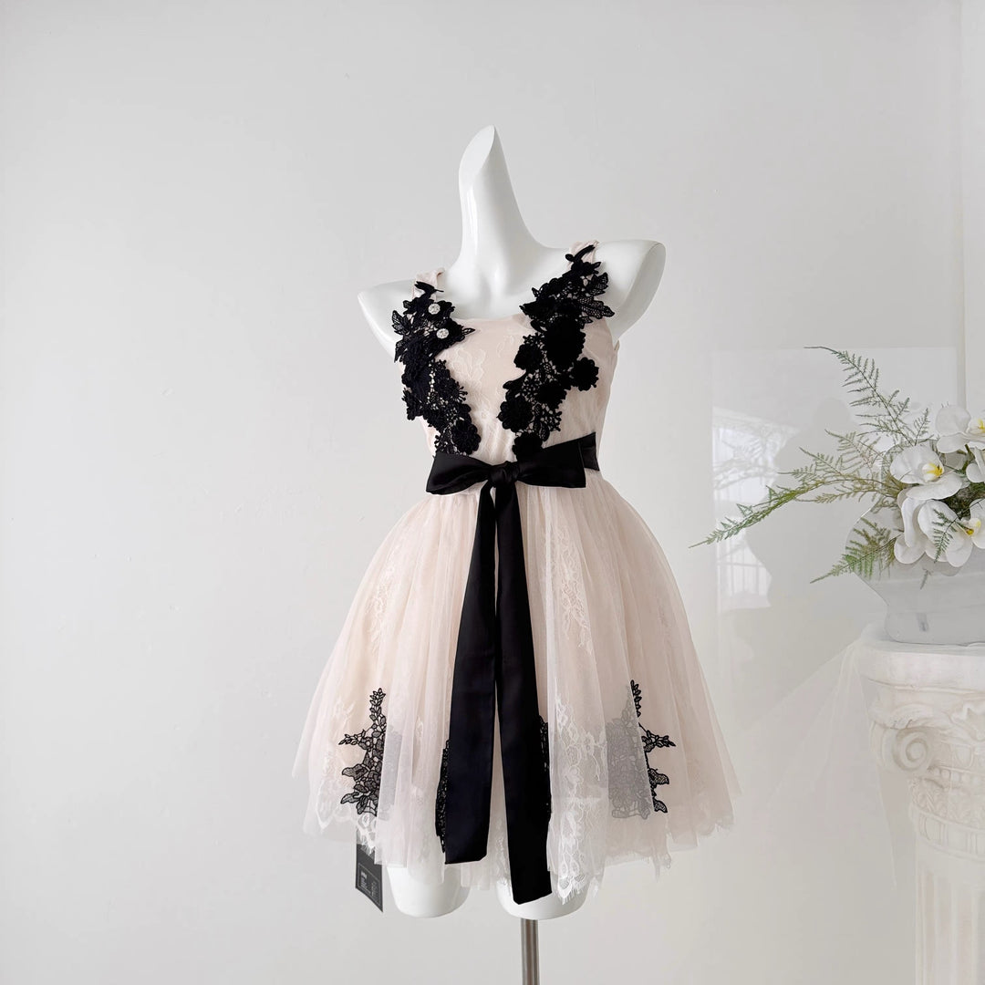 【dress】レースチュールロングワンピース＆ミニワンピース　N3638