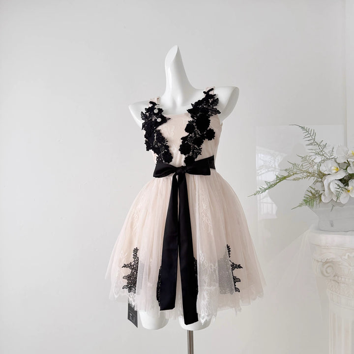 【dress】レースチュールロングワンピース＆ミニワンピース　N3638