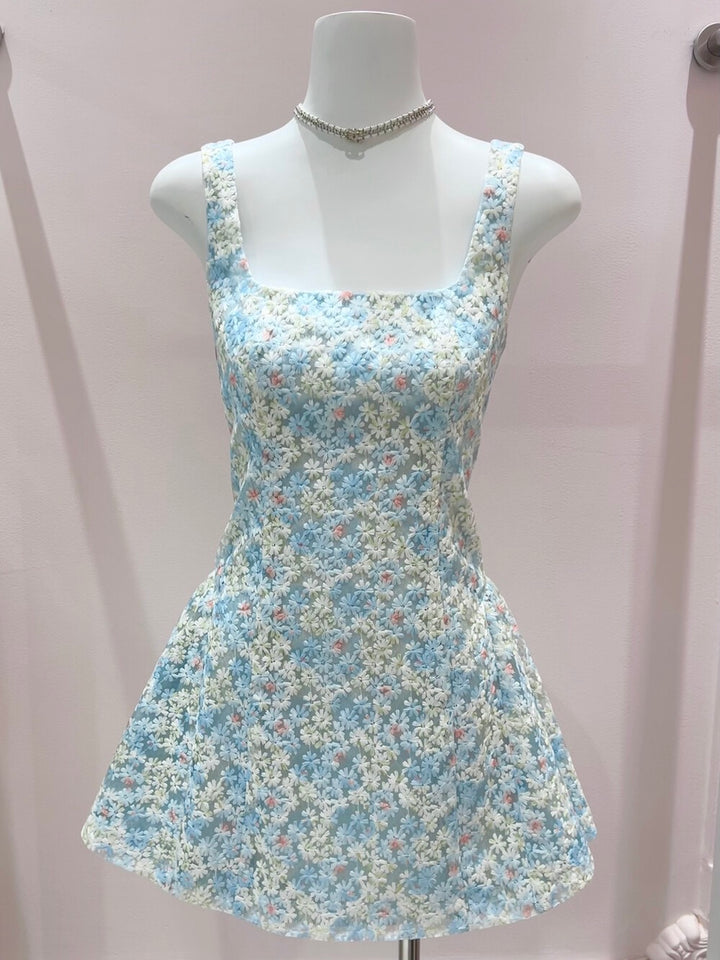 【dress】フラワーレースミニワンピース  K0572