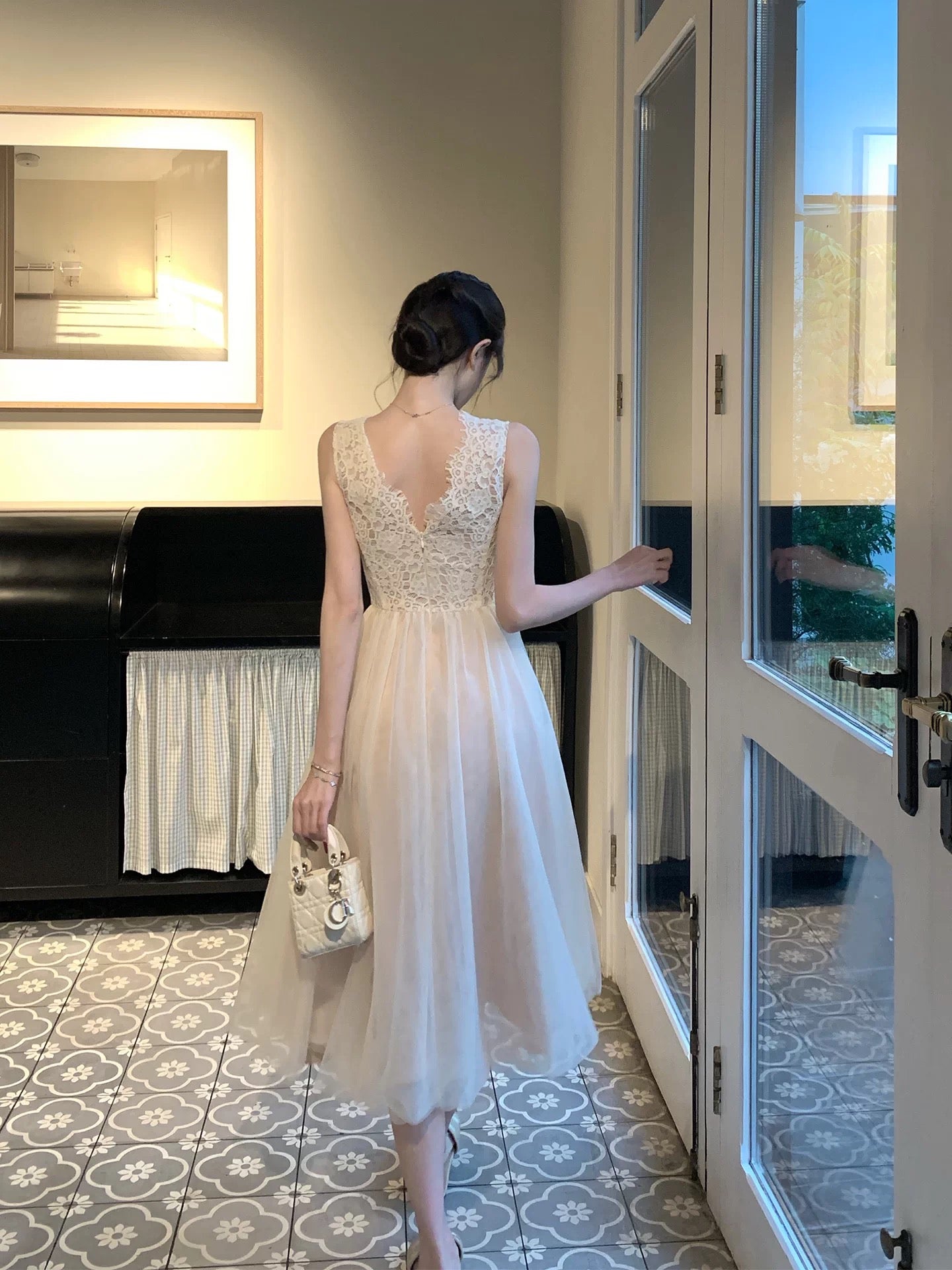 dress】レースドッキングチュールワンピース N3648 – NANASTYLE
