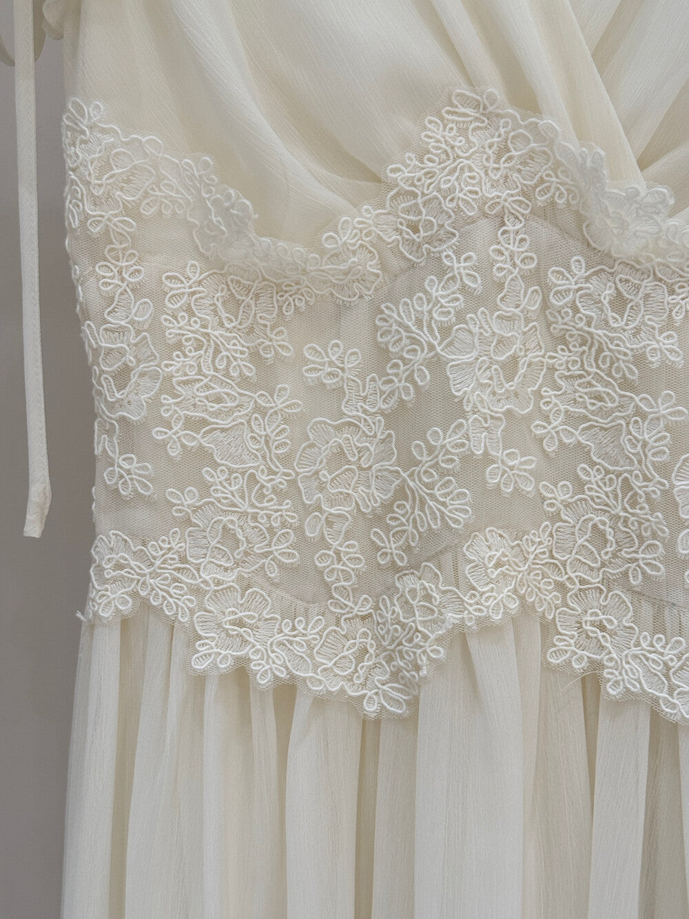【dress】ウエストレースロングワンピース　K0585