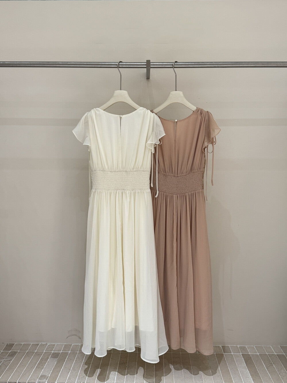 【dress】ウエストレースロングワンピース　K0585