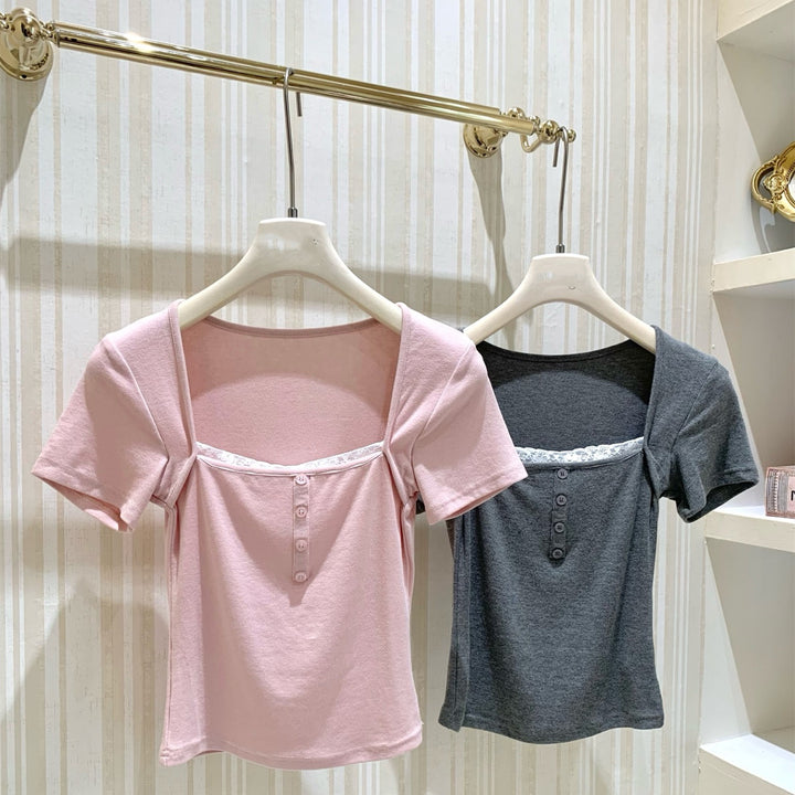 【set】レースドッキングトップス×ロングスカートセット   N3650