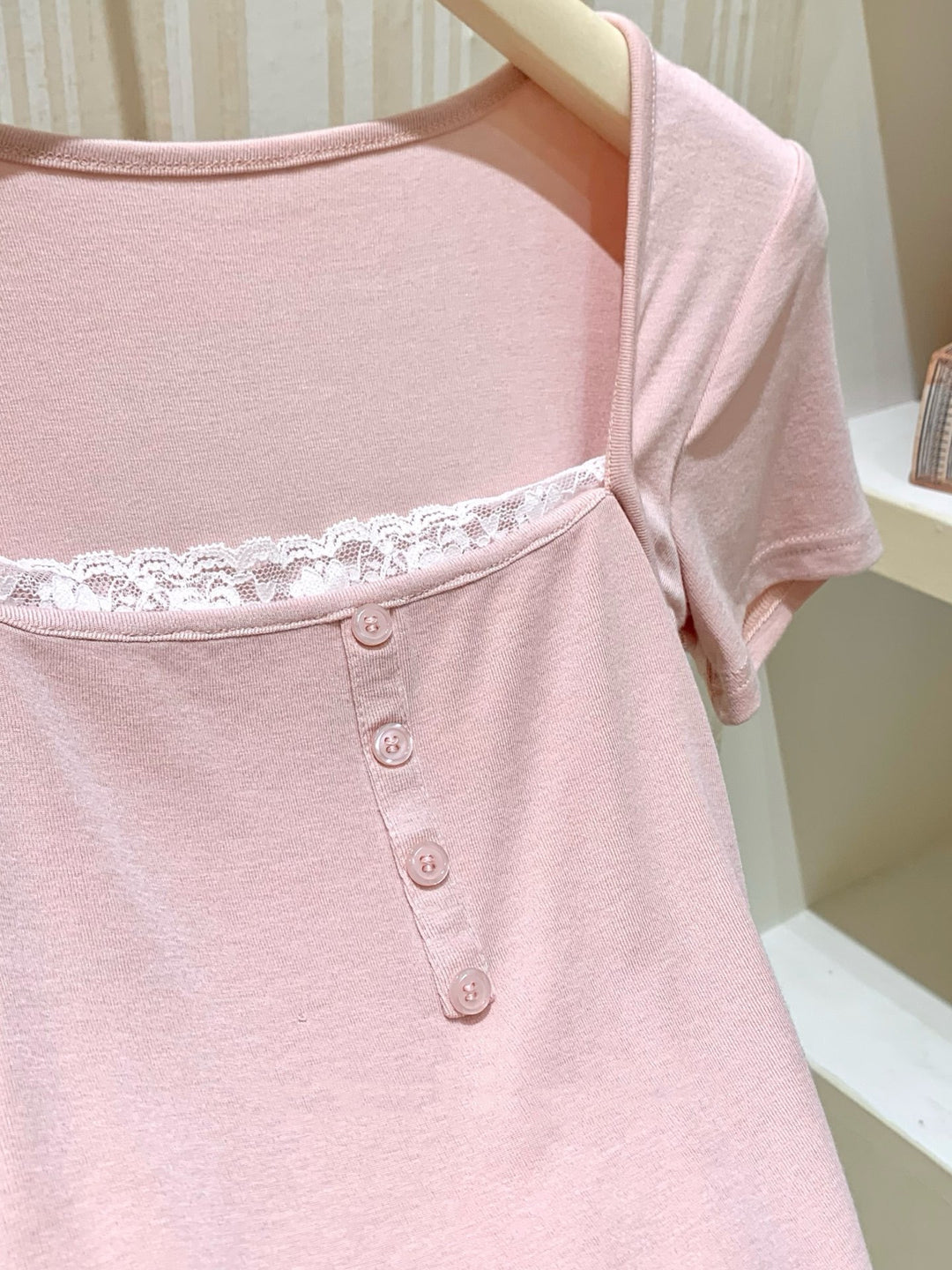 【set】レースドッキングトップス×ロングスカートセット   N3650