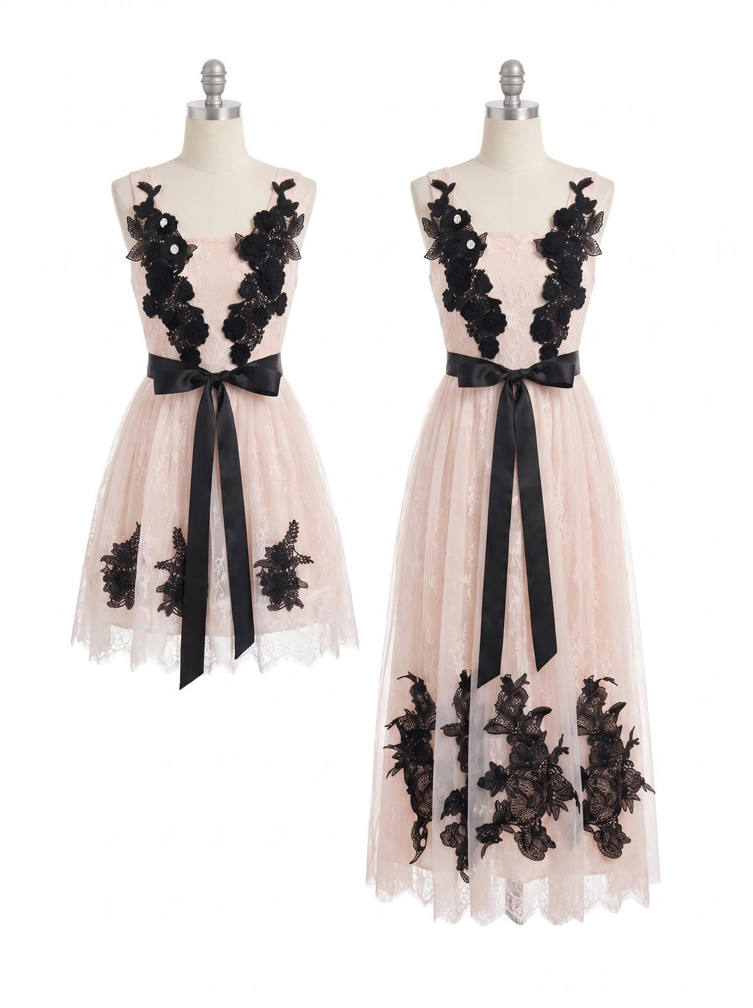 【dress】レースチュールロングワンピース＆ミニワンピース　N3638