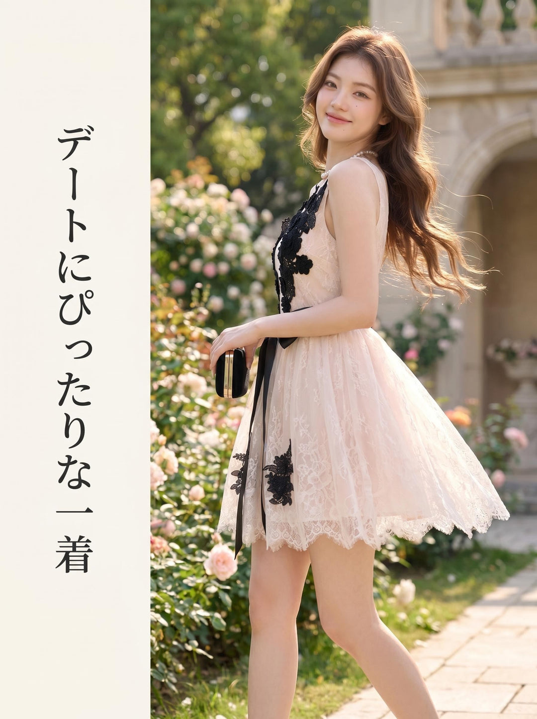 【dress】レースチュールロングワンピース＆ミニワンピース　N3638