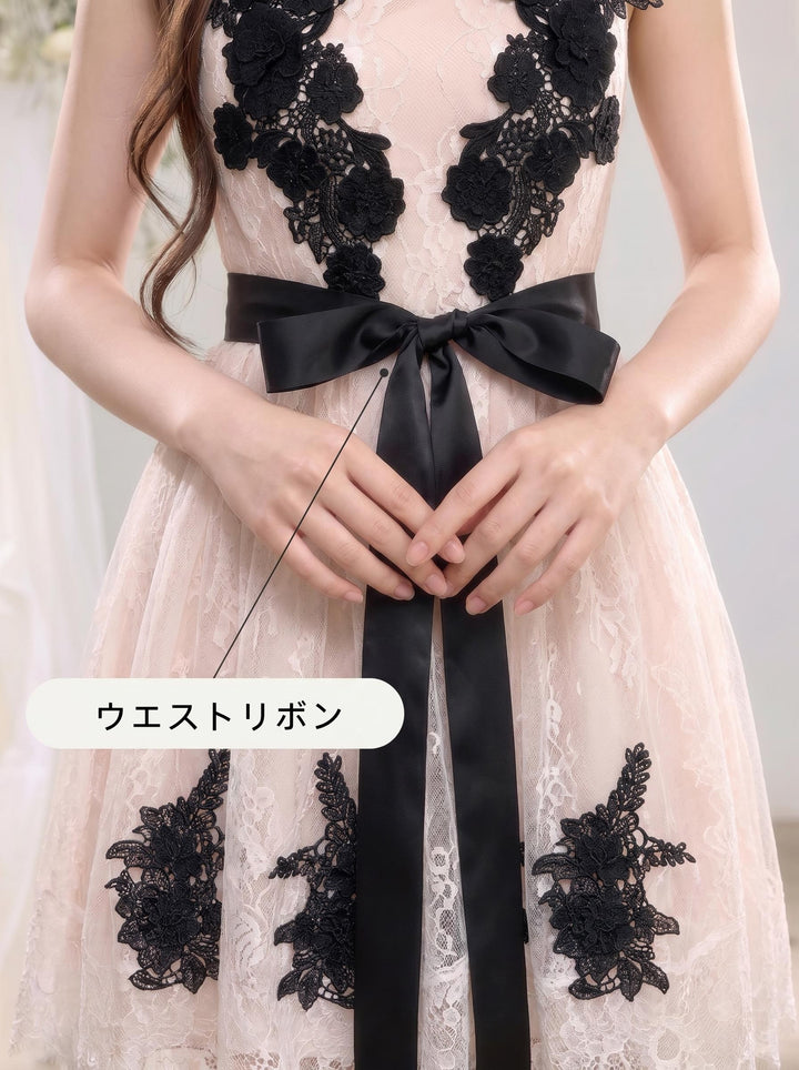 【dress】レースチュールロングワンピース＆ミニワンピース　N3638