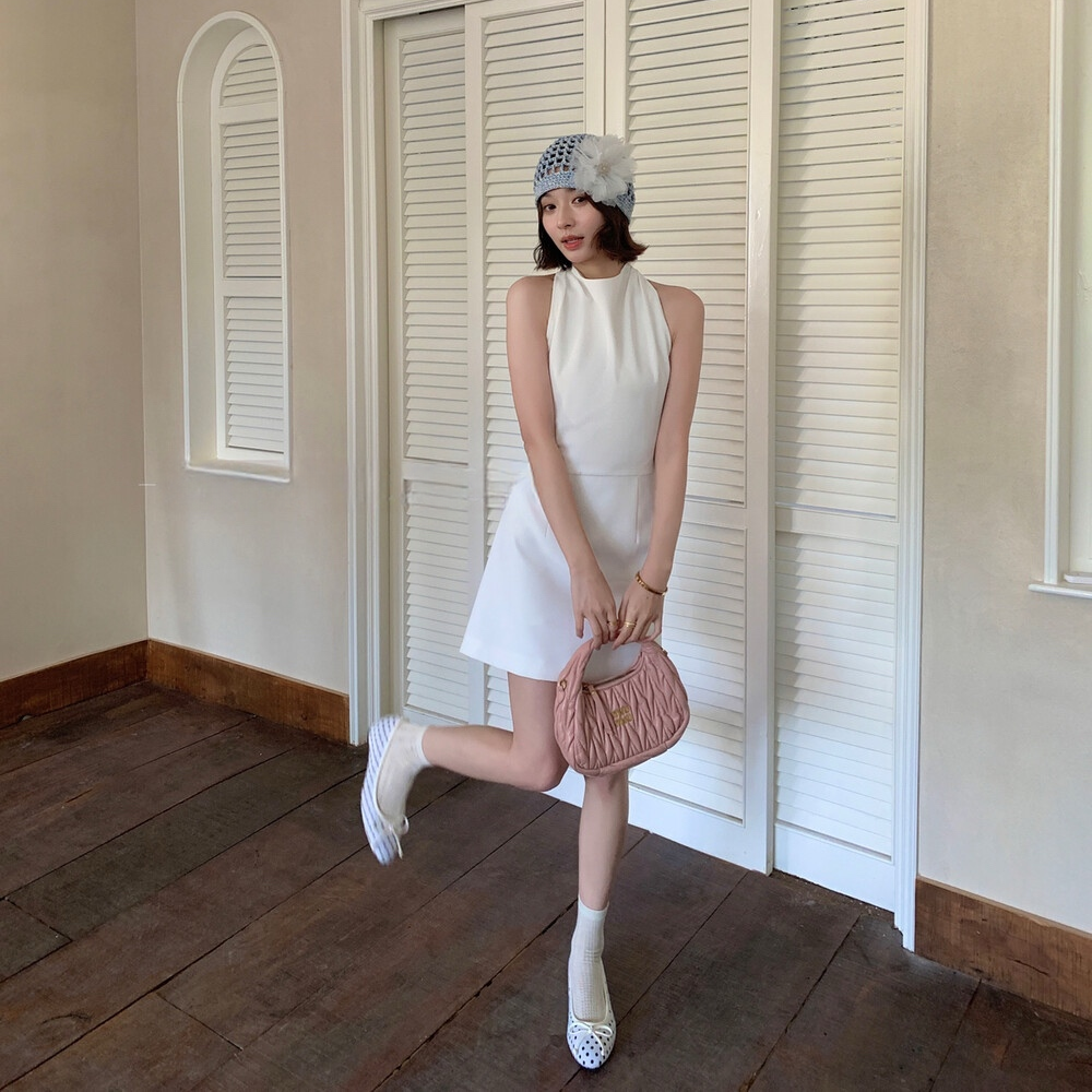 【dress】バックリボンミニワンピース　N3660