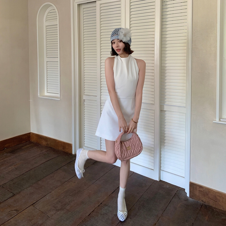 【dress】バックリボンミニワンピース　N3660