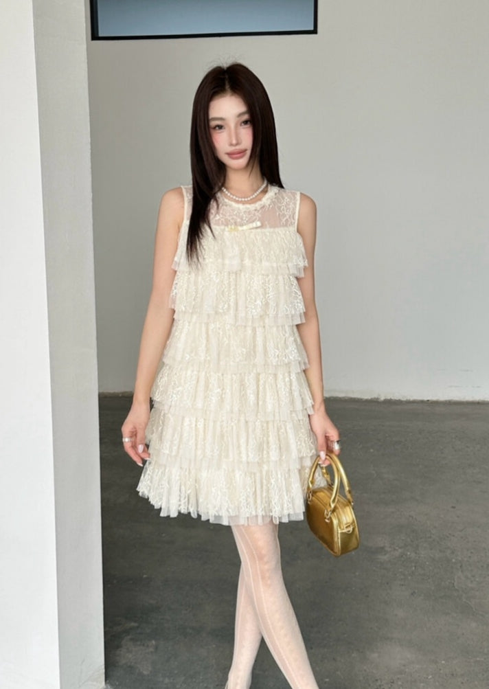 【dress】ティアードレースワンピース　K0588