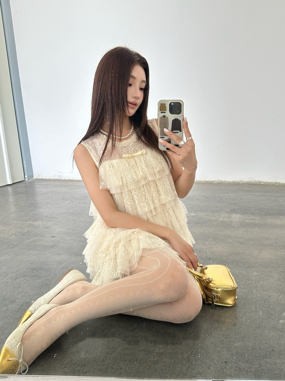 【dress】ティアードレースワンピース　K0588