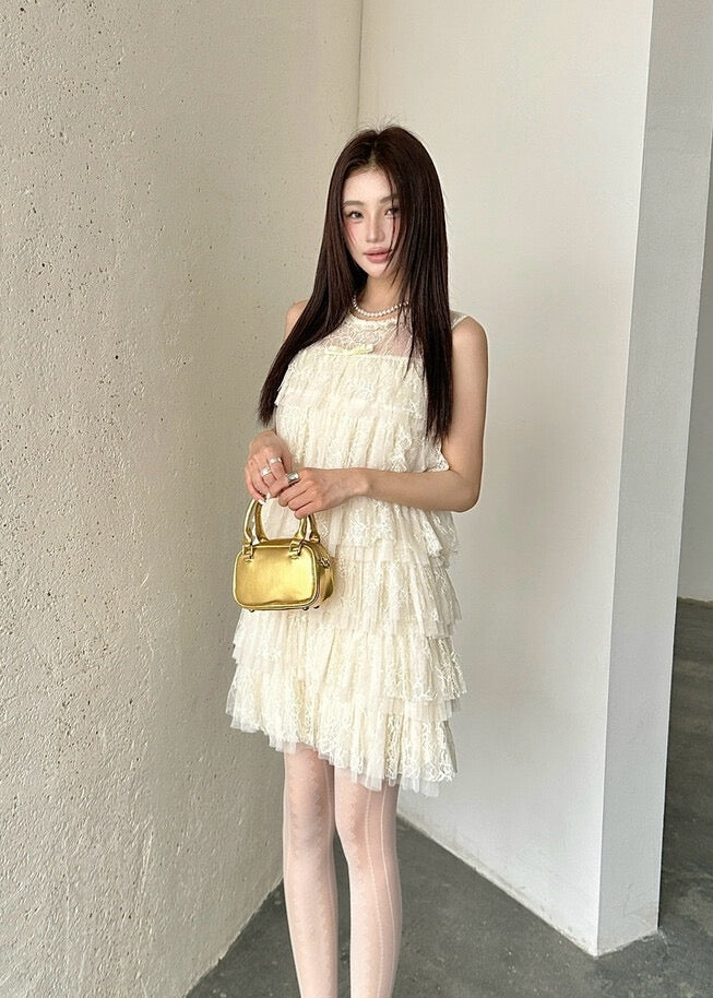 【dress】ティアードレースワンピース　K0588