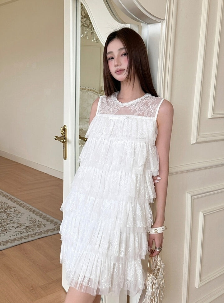 【dress】ティアードレースワンピース　K0588