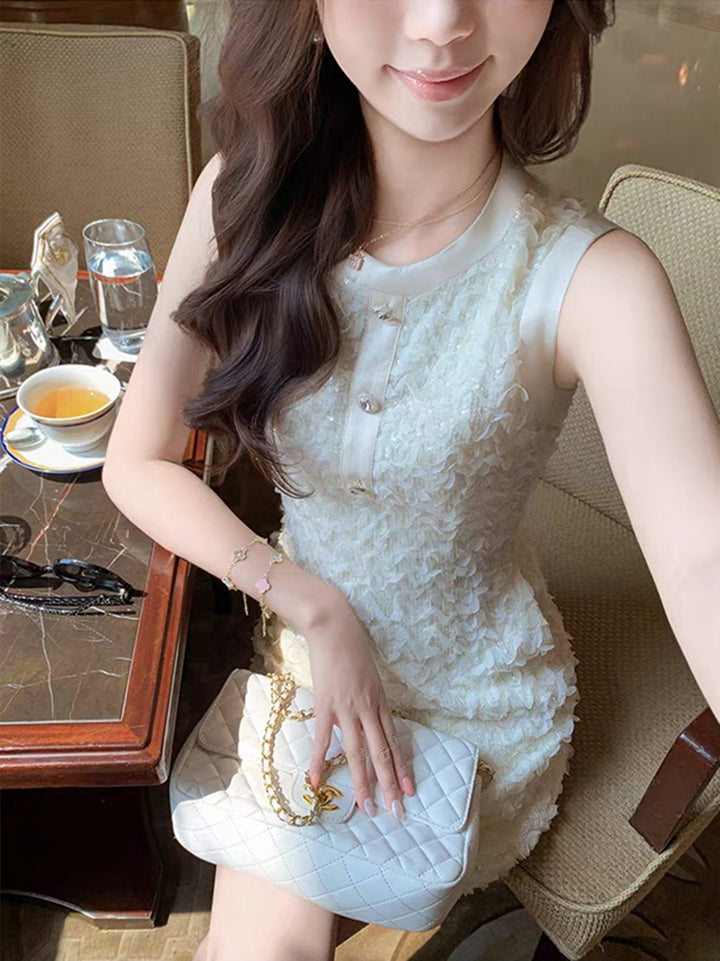 【dress】ノースリーブミニワンピース Q8547