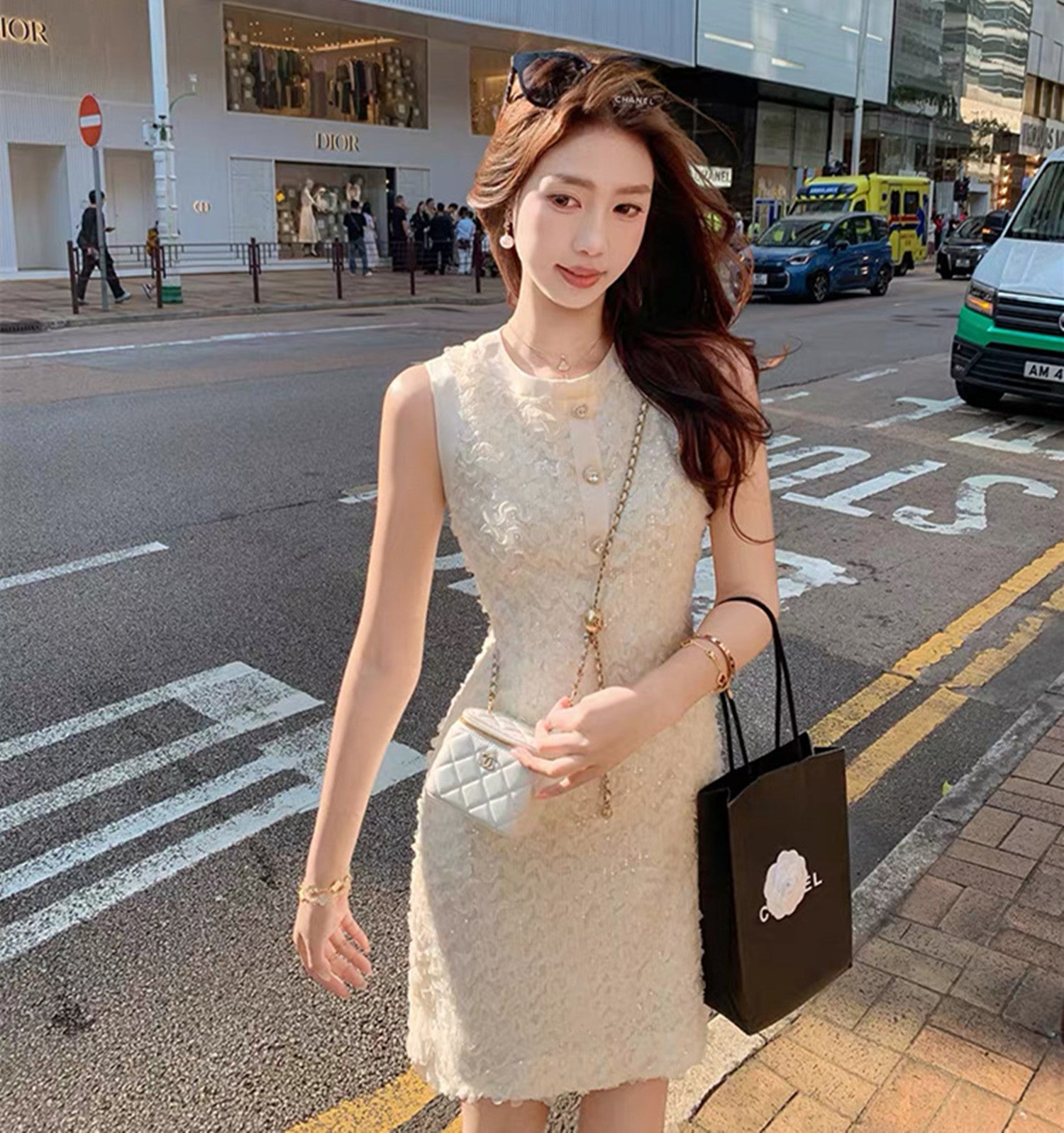 dress】ノースリーブミニワンピース Q8547 – NANASTYLE