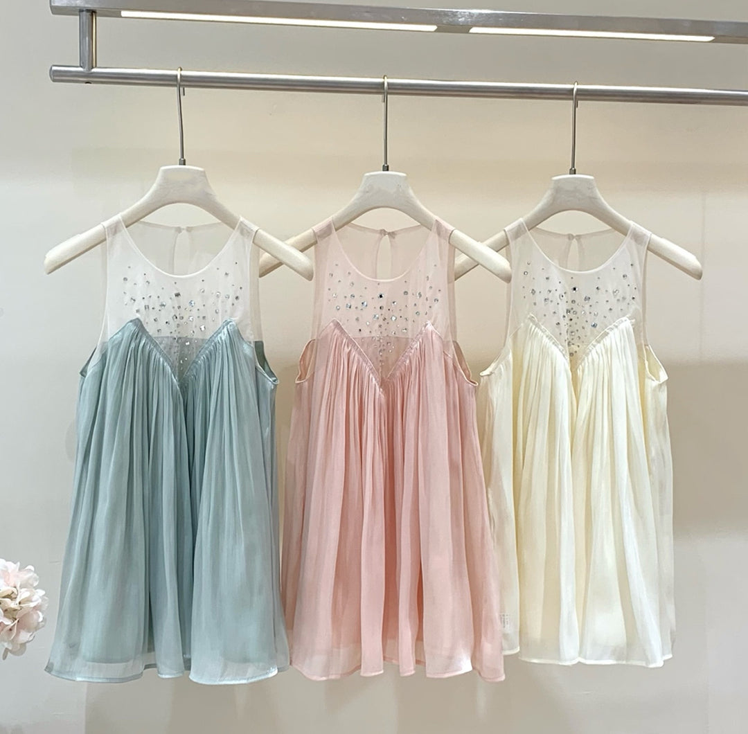 【tops】ラインストーンシアードッキングトップス　N3670