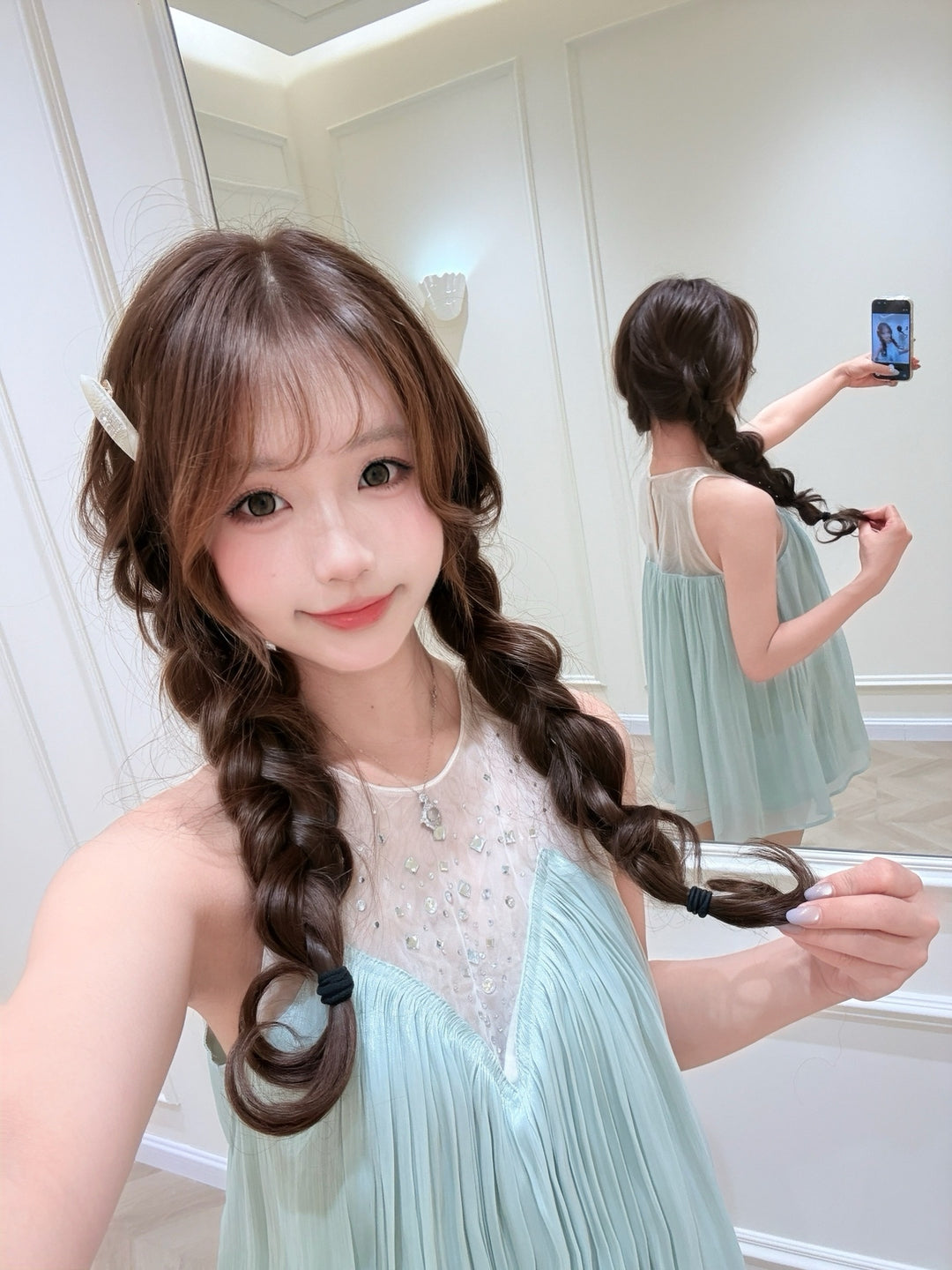 【tops】ラインストーンシアードッキングトップス　N3670