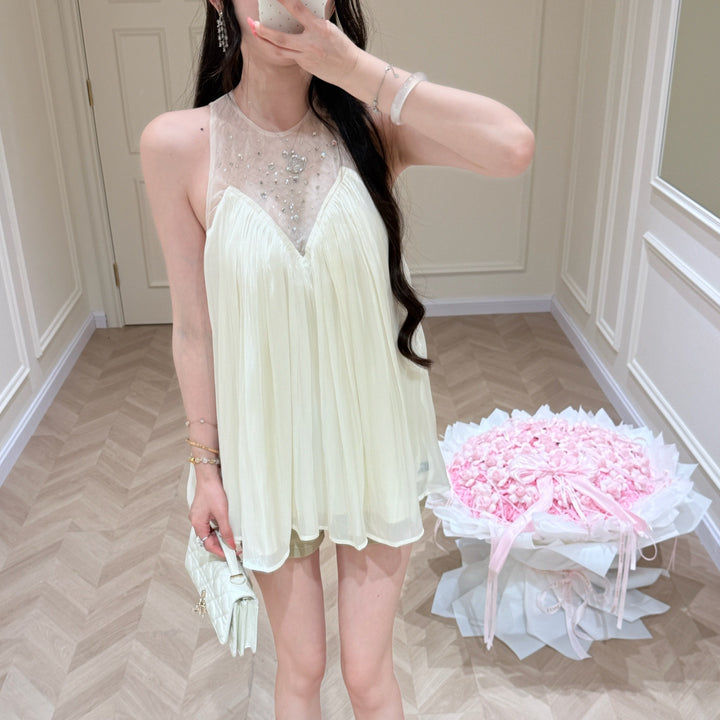 【tops】ラインストーンシアードッキングトップス　N3670
