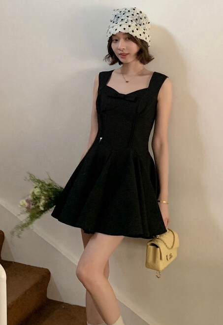 【dress】リボンミニワンピース　K0592