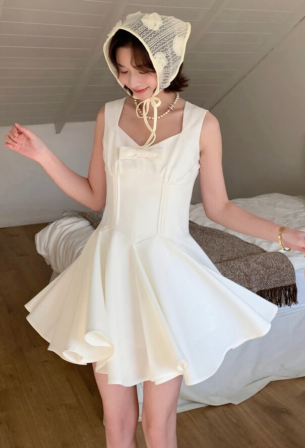 【dress】リボンミニワンピース　K0592
