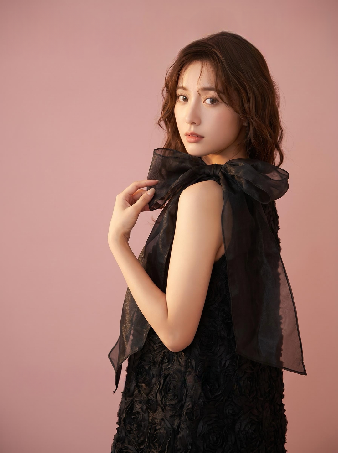 【dress】ビッグリボン立体感フラワーミニワンピース　N3672