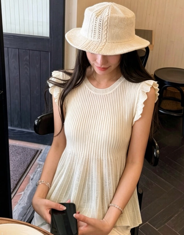 【tops】ペプラムシアートップス　K0595