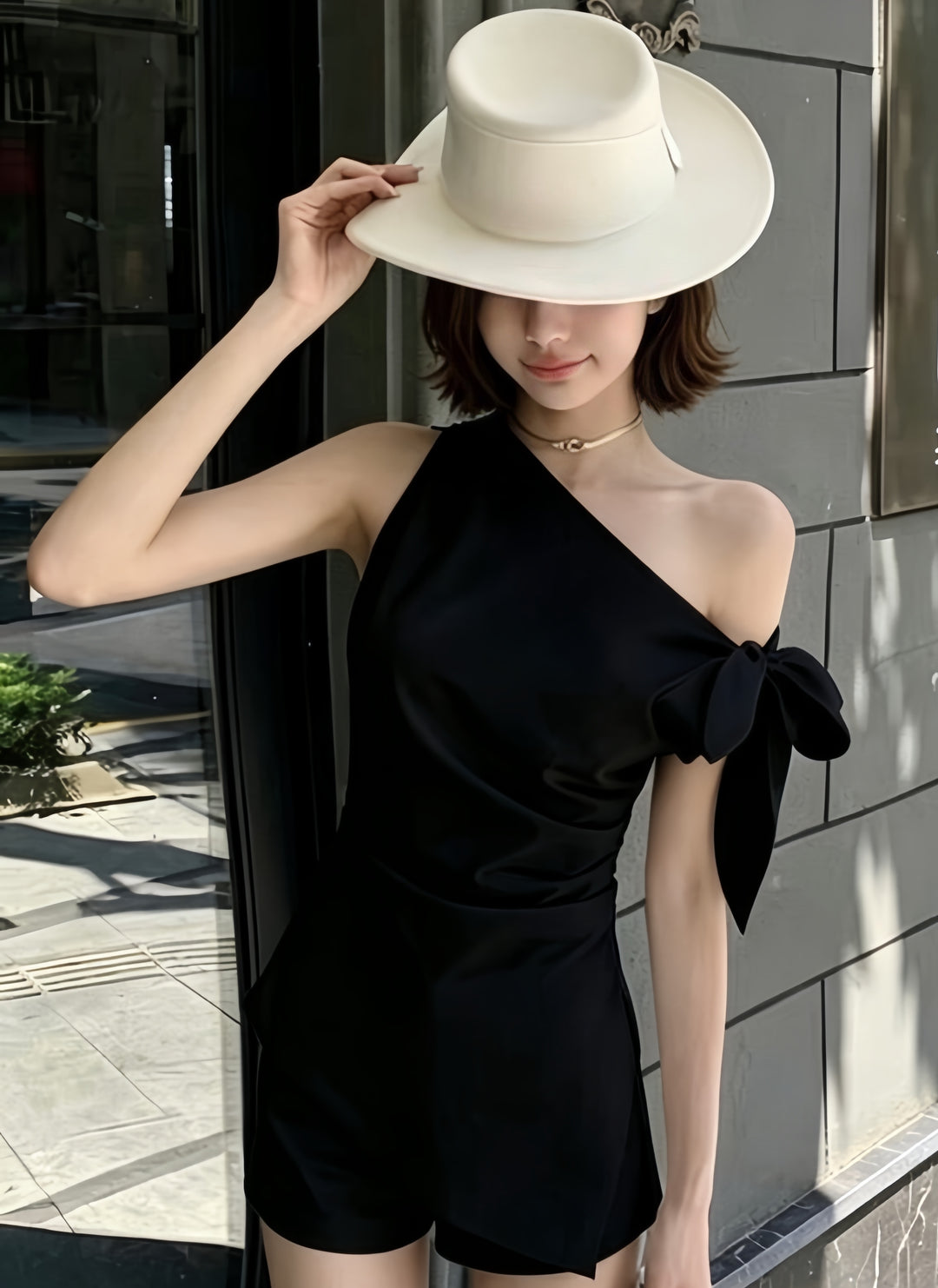 【tops】ワンショルダートップス　K0596