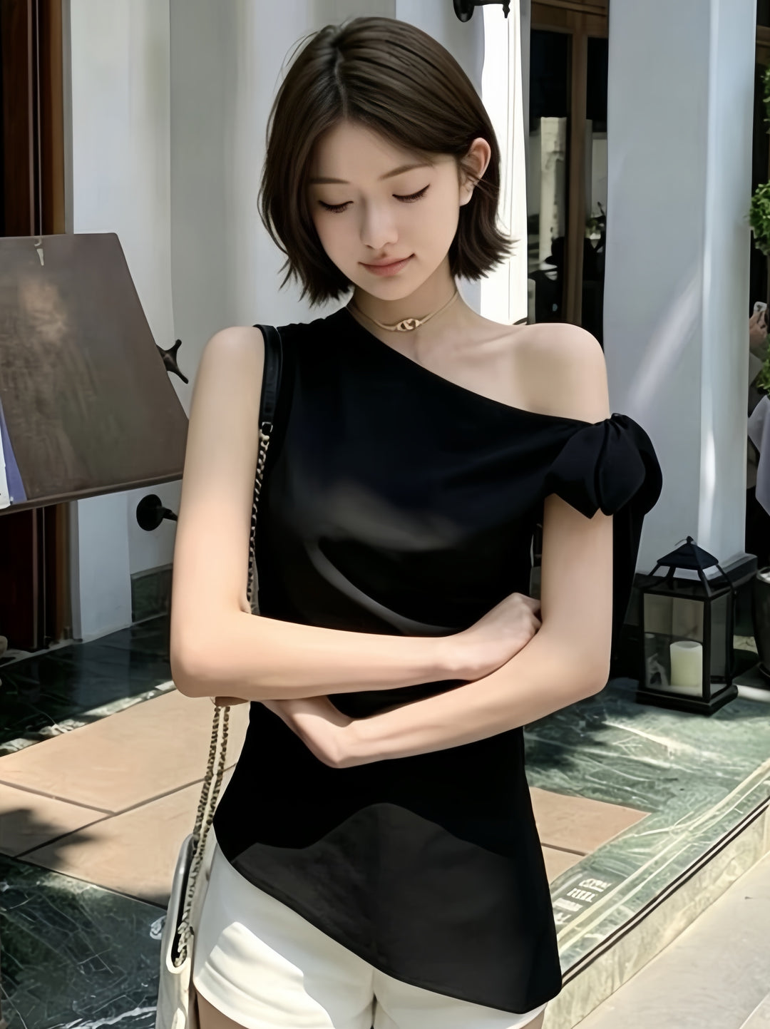 【tops】ワンショルダートップス　K0596