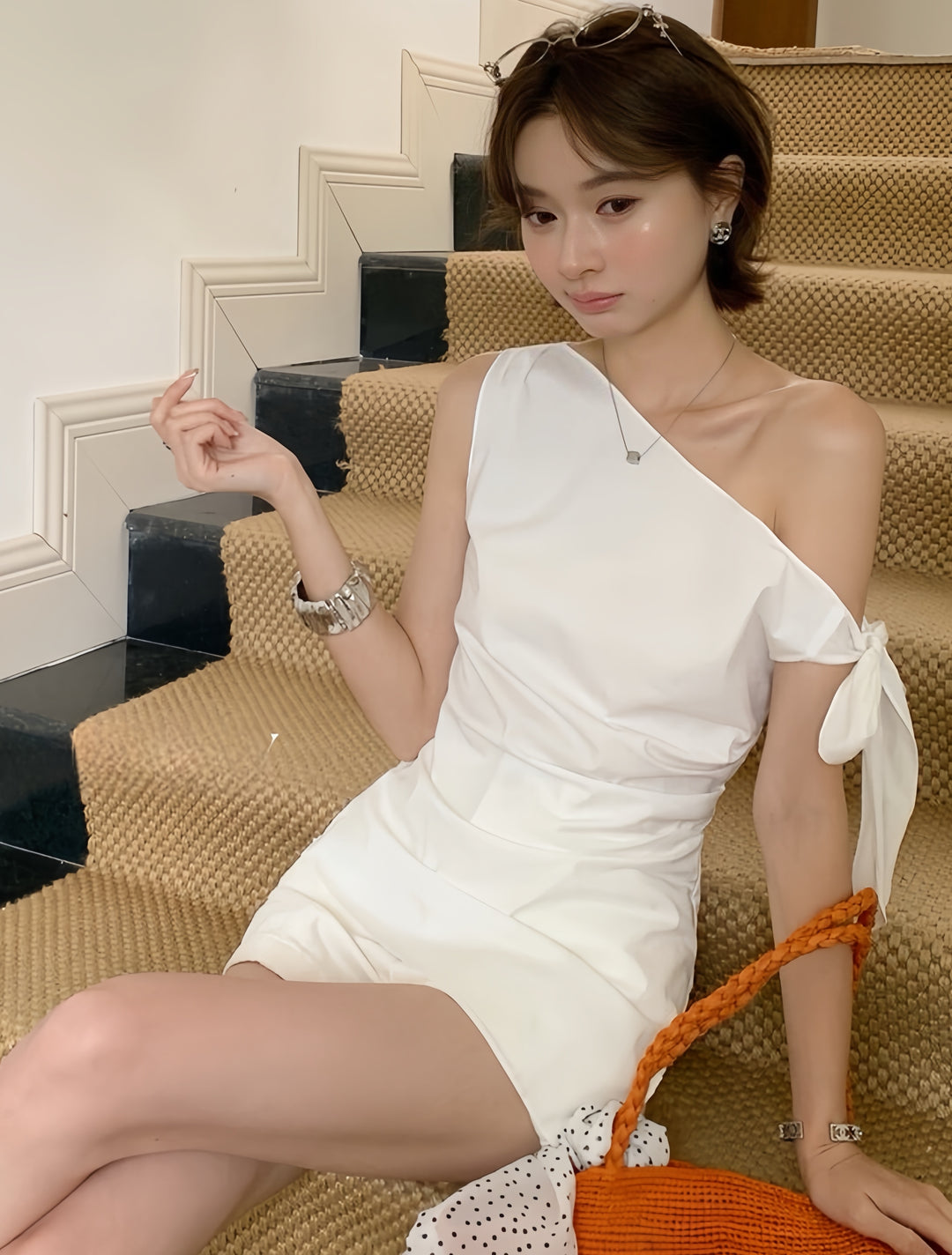 【tops】ワンショルダートップス　K0596