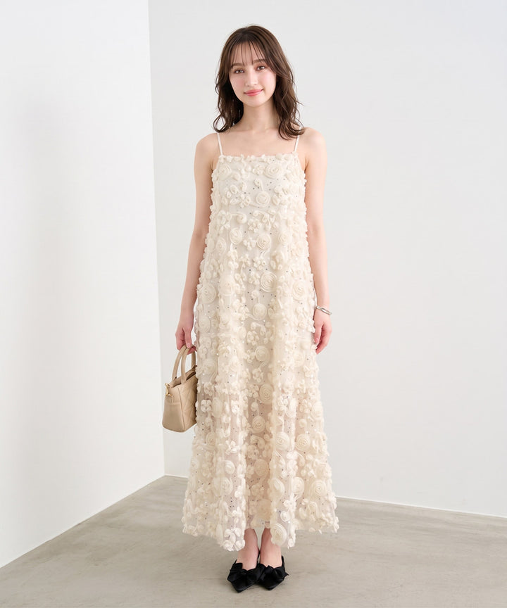 【dress】立体感フラワーキャミワンピース　N3673