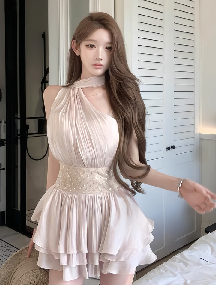 【dress】2WAYホルターネックミニワンピース　K0597