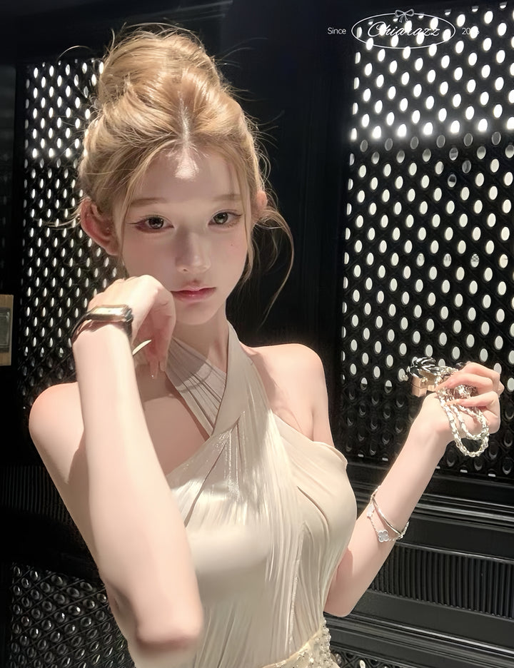 【dress】2WAYホルターネックミニワンピース　K0597