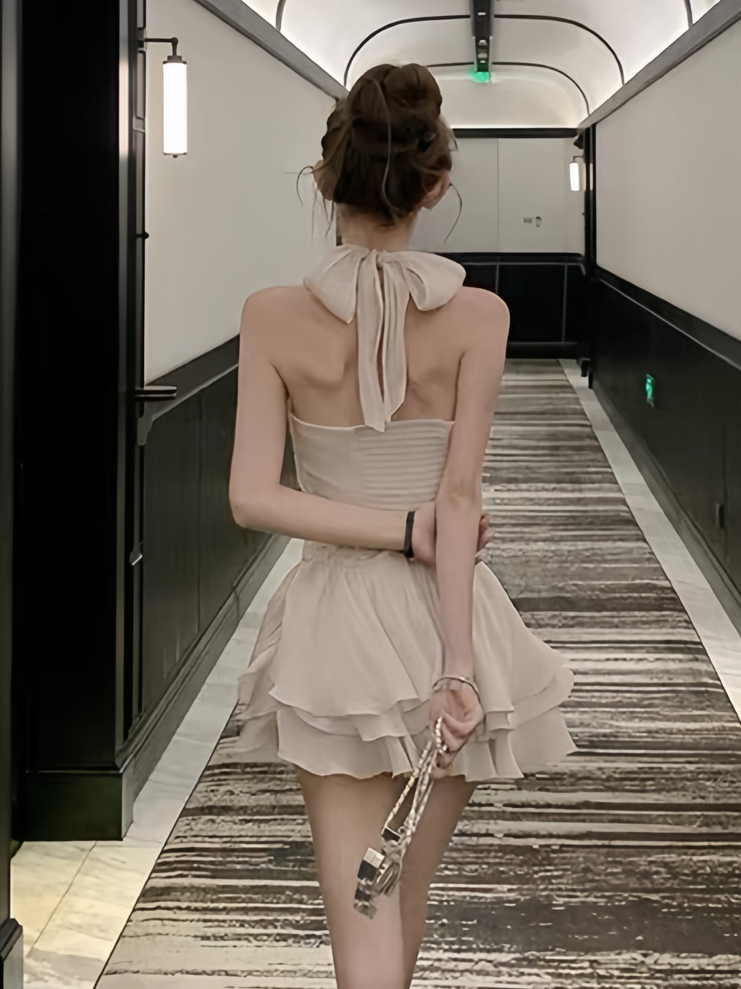 【dress】2WAYホルターネックミニワンピース　K0597