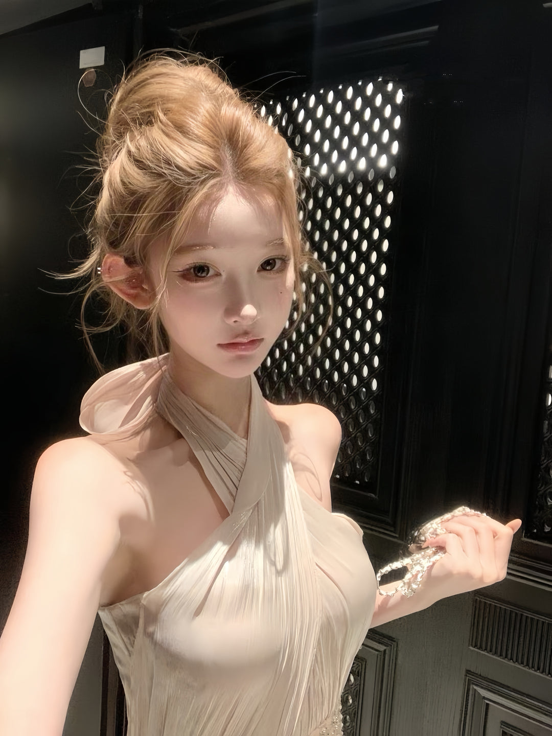 【dress】2WAYホルターネックミニワンピース　K0597